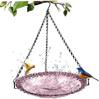 ZENITHMIND Baignoire à oiseaux à suspendre pour l'extérieur