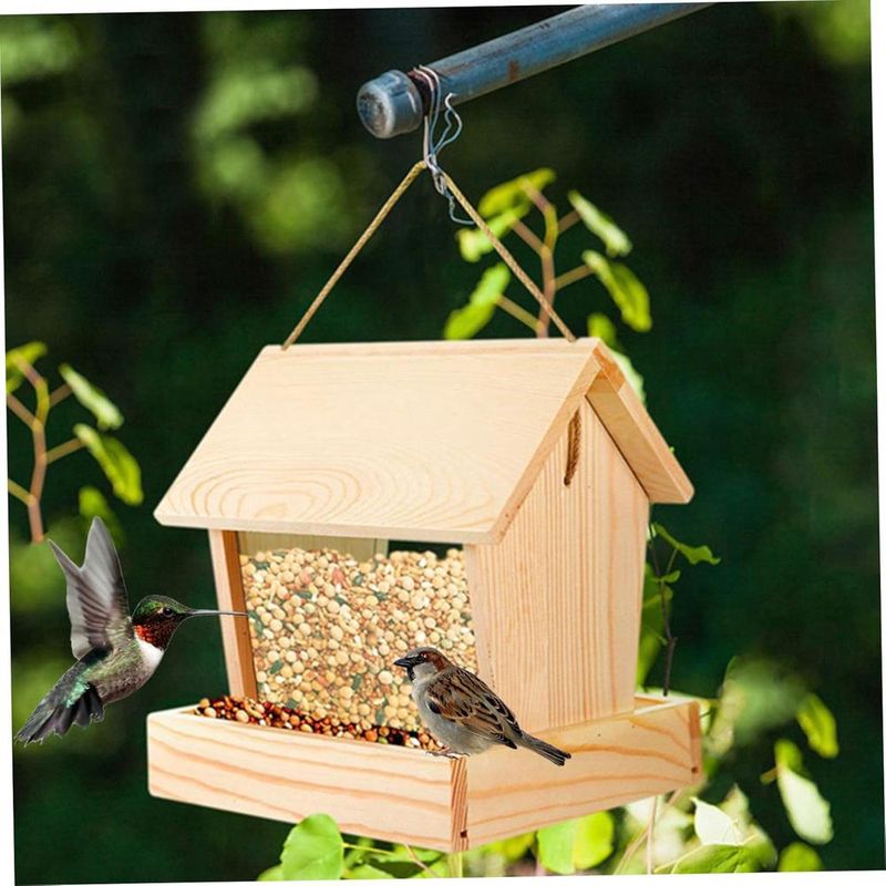 ZENITHMIND Mangeoires à Oiseaux en Bois pour l'extérieur
