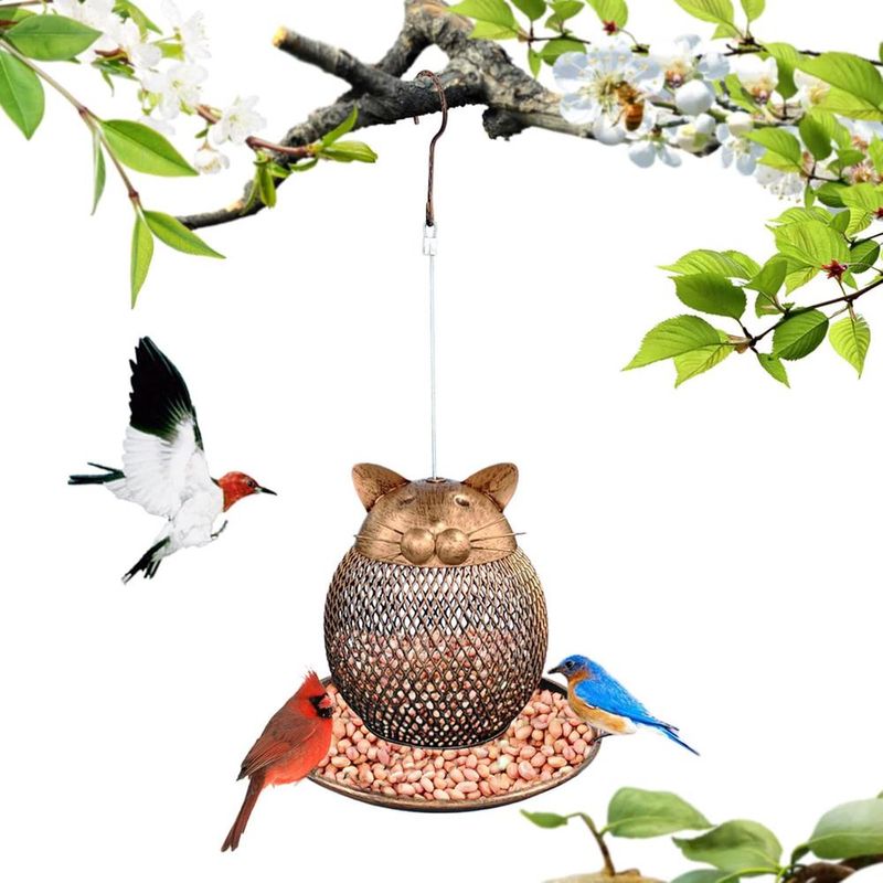 ZENITHMIND Mangeoires à Oiseaux à Cadre en Métal