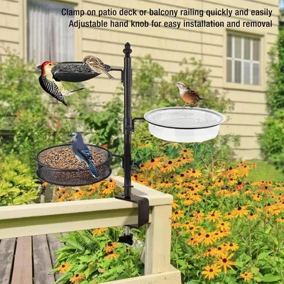 ZENITHMIND Bain d'oiseaux pour balustrade