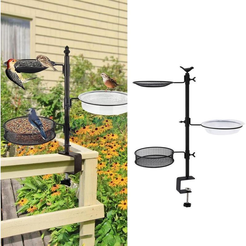 ZENITHMIND Bain d'oiseaux pour balustrade