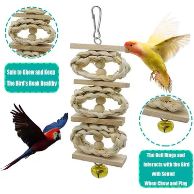 ZENITHMIND Jouets pour Oiseaux 8 Pièces avec Jouets
