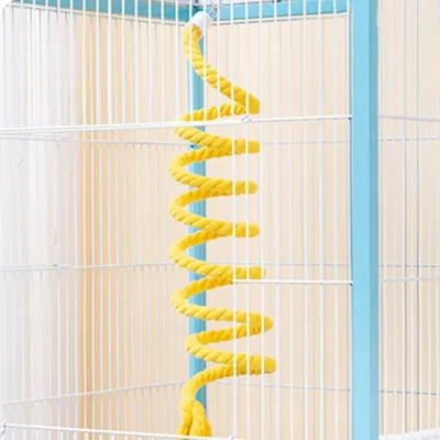 ZENITHMIND Jouet d'escalade pour perruches et calopsittes 150CM jaune