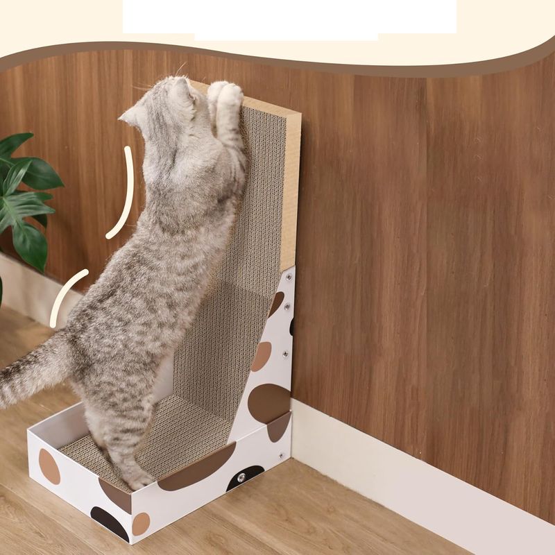 KPYTE Planche à gratter pour chat en forme de L