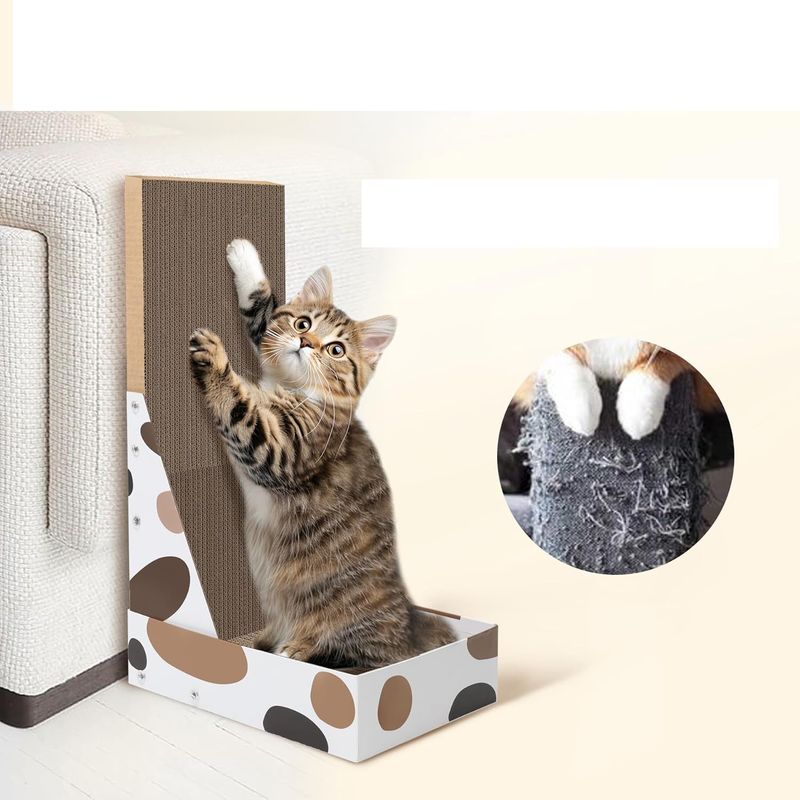 KPYTE Planche à gratter pour chat en forme de L
