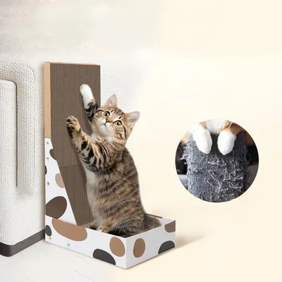 KPYTE Planche à gratter pour chat en forme de L