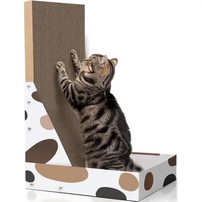 KPYTE Planche à gratter pour chat en forme de L KPYTE Planche à gratter pour chat en forme de L