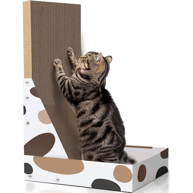 KPYTE Planche à gratter pour chat en forme de L