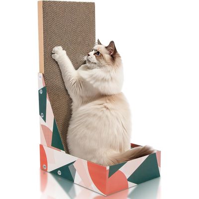 KPYTE Planche à gratter pour chat en forme de L