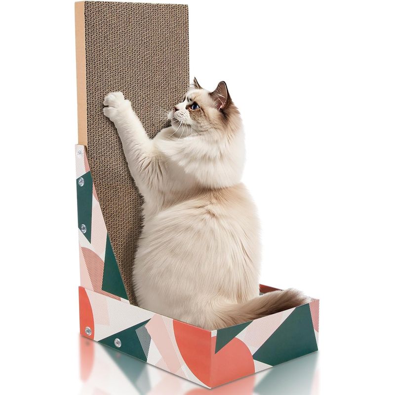KPYTE Planche à gratter pour chat en forme de L