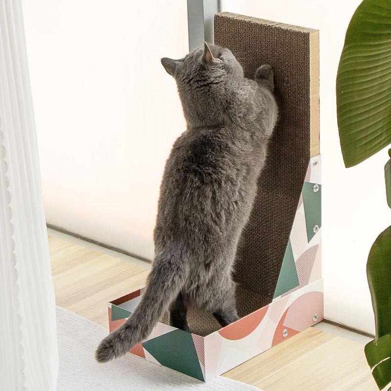 KPYTE Planche à gratter pour chat en forme de L