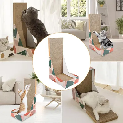 KPYTE Planche à gratter pour chat en forme de L