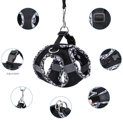 UAMLY Correa para gatos con tiras reflectantes