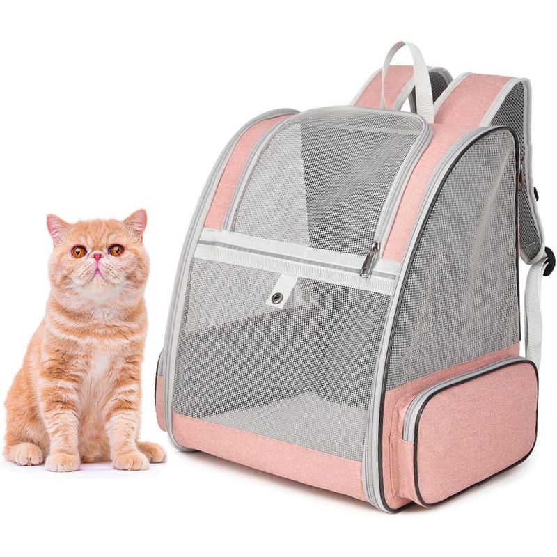Sac à dos de transport pour animaux de compagnie, entièrement ventilé