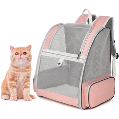 Sac à dos de transport pour animaux de compagnie, entièrement ventilé
