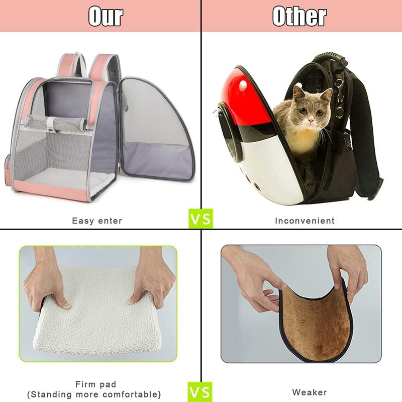 Sac à dos de transport pour animaux de compagnie, entièrement ventilé