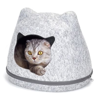 Maison pour chat avec oreilles de chat