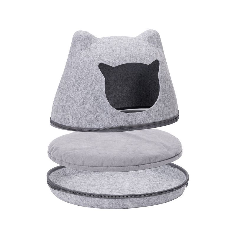 Maison pour chat avec oreilles de chat