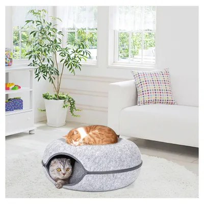 Tunnel pour chat en forme de donut