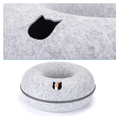 Tunnel pour chat en forme de donut