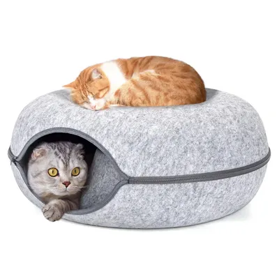 UAMLY Tunnel pour chat en forme de donut