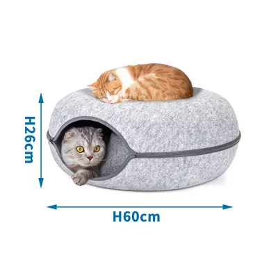 UAMLY Tunnel pour chat en forme de donut
