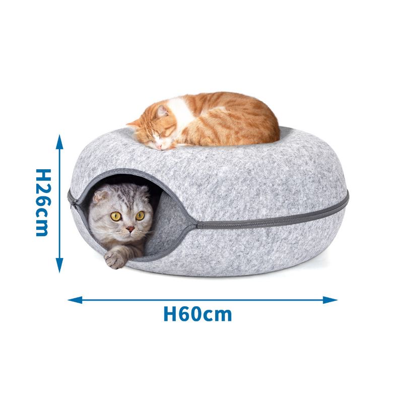 Tunnel pour chat en forme de donut