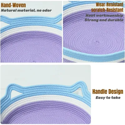 UAMLY Panier tressé lavable pour chat