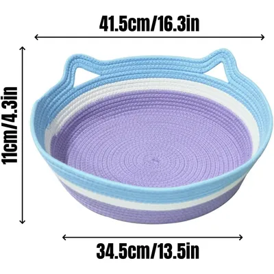 UAMLY Panier tressé lavable pour chat