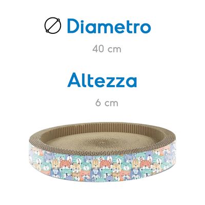 Griffoir Cylindrique en Carton avec Herbe à Chat