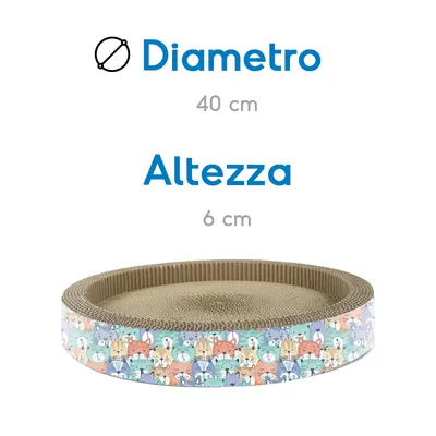 Griffoir Cylindrique en Carton avec Herbe à Chat