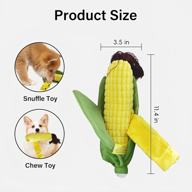 FurryFusion Jouet en forme de maïs pour chien et chat