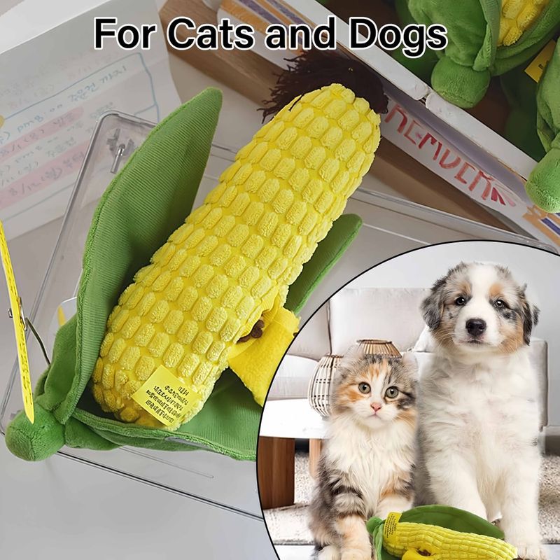 FurryFusion Jouet en forme de maïs pour chien et chat
