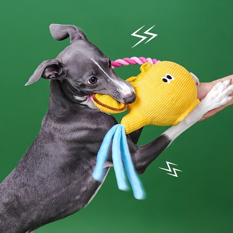 FurryFusion Jouet en peluche théière pour chat et chien