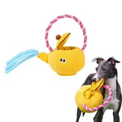 FurryFusion Jouet en peluche théière pour chat et chien