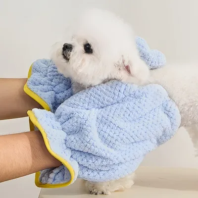 FurryFusion Gants de bain pour chats et chiens