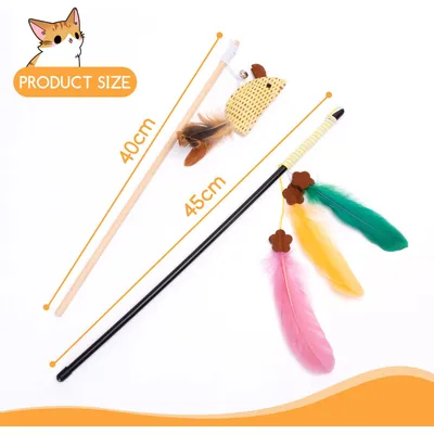Jouet interactif en plumes pour chats