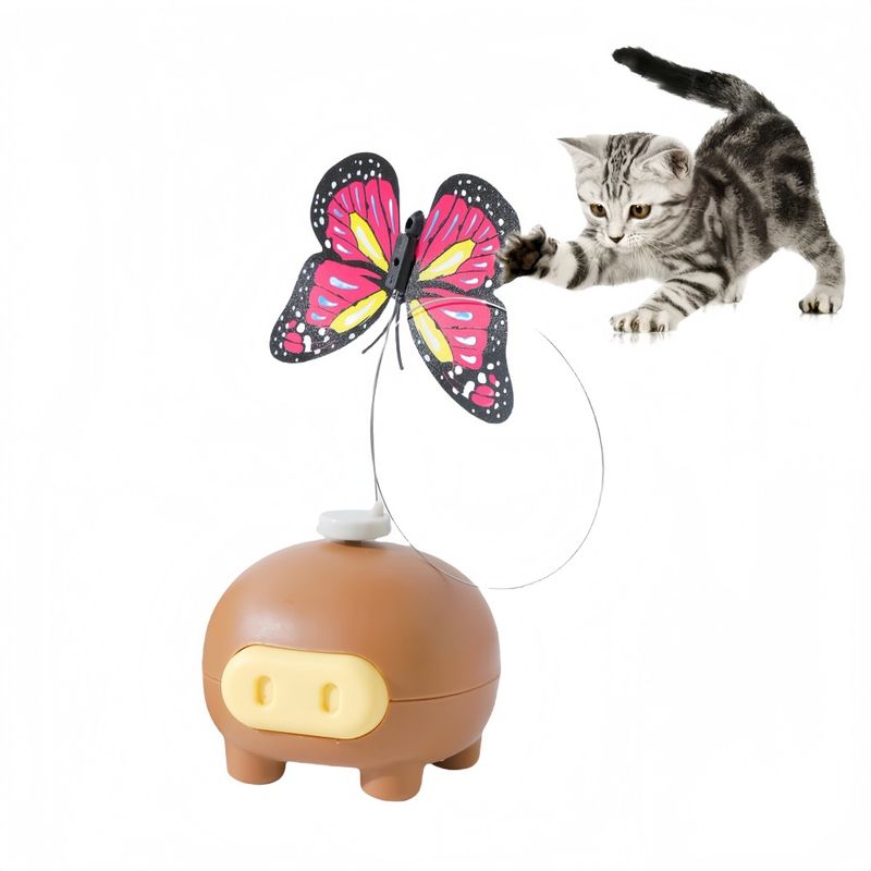 FurryFusion Jouet électronique pour chat en forme de cochon