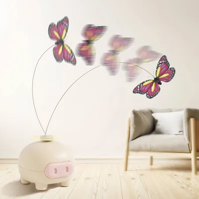 FurryFusion Jouet électronique pour chat en forme de cochon