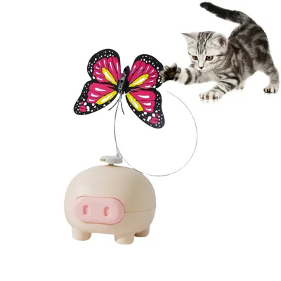 FurryFusion Jouet électronique pour chat en forme de cochon