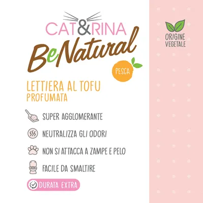 CAT&RINA BeNatural - Litière au tofu pour chats