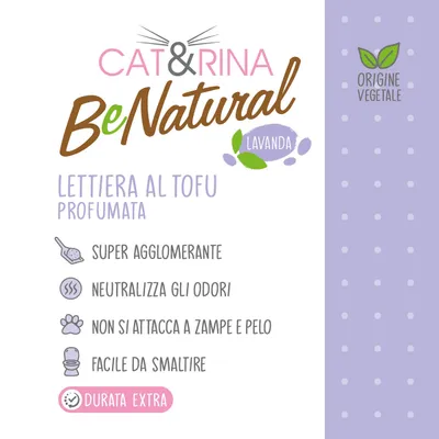 CAT&RINA BeNatural - Litière au tofu pour chats