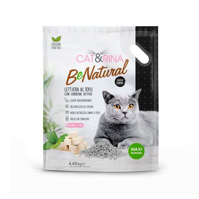 CAT&RINA BeNatural - Litière au tofu pour chats (Taille maxi)