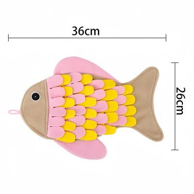 FurryFusion Tapis renifleur en forme de poisson pour chat