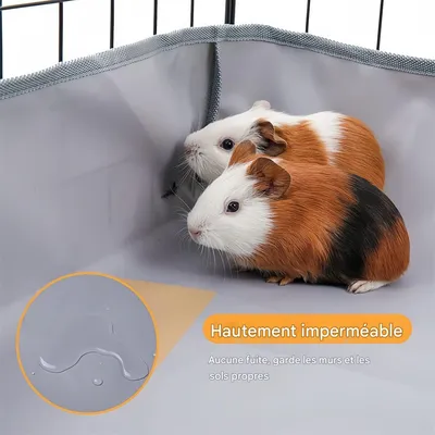 FurryFusion Tapis imperméable pour cage de petit animal 61x121cm FurryFusion Tapis imperméable pour cage de petit animal 61x121cm