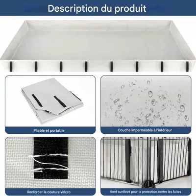 FurryFusion Tapis imperméable pour cage de petit animal 61x121cm FurryFusion Tapis imperméable pour cage de petit animal 61x121cm