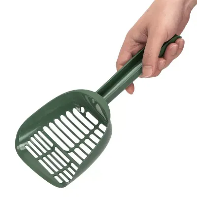 Pelle à litière à double crépine antiadhésive