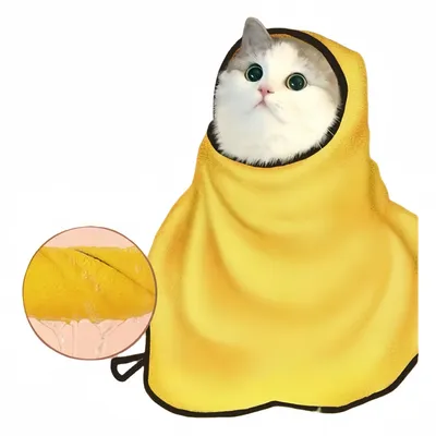 FurryFusion Serviette en velours corail pour animaux de compagnie