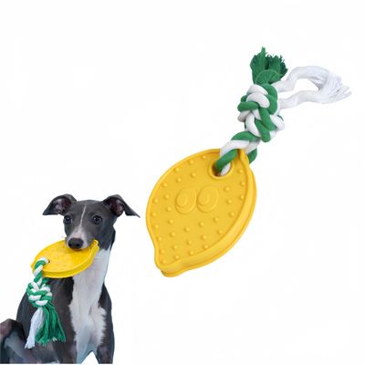 FurryFusion Jouet pour chien en corde de coton en forme de citron