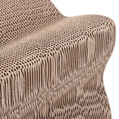 Grattoir en Carton pour Chats avec Zone de Repos